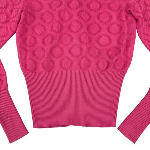 KAREN MILLEN Cardigan Zip Sweater Sz XS Pink - Picture 6 of 6